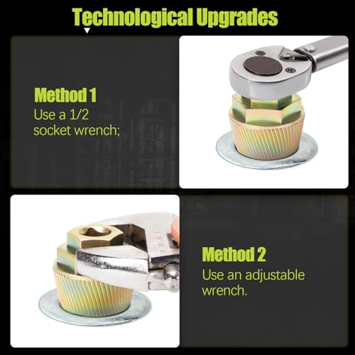 Tub Drain Removal Tool, Plating Coating Tub Drain Extractor with 1-inch Socket, Remove the Old, Broken, Stubborn, Rusted Drain Tub Bathtub Stopper, Strong Grab Plumbing - size: 2 Pieces