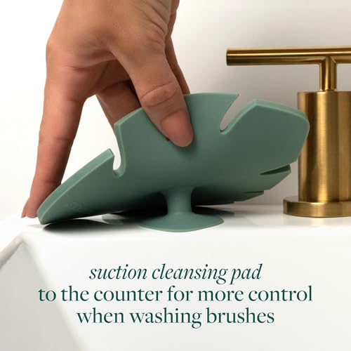 EcoTools Makeup Brush Cleansing Pad + Deep Clean Shampoo Bundle, Brush Cleaner Mat & Makeup Brush Cleanser For Deep Cleaning Tools, Clean Formula, Cruelty-Free, & Vegan, 2-Piece Set