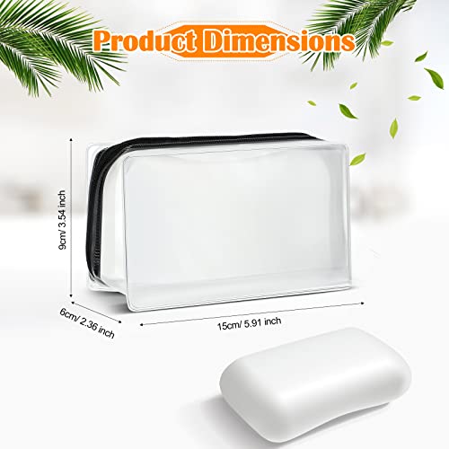 Sieral 4 Pcs Travel Soap Container Bags Bulk Waterproof Soap Bar Holder Case Pouch with Zipper Holder Pouch for Travel Bathroom Shower Gym Camping Vacation Outdoor Hiking Bath