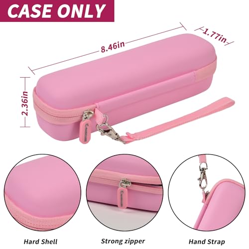 Comecase Electric Toothbrush Case with Pouch for Oral-B&Sonicare | Compact Hard EVA Toothbrush Case for Brush Heads, Cables and Small Travel items, Wipe-Clean Lining and Carabiner, Pink - color: Pink, size: Compact Size