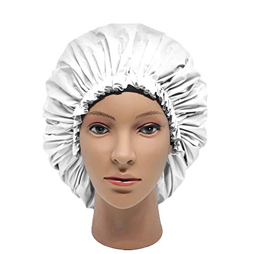 ELEBOX Premium Collection Super Jumbo Shower Cap White - color: White