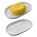 Ceramic Marble Pattern Soap Dish, Textured Raised Soap Saver Tray for Shower Bathroom Kitchen Sink Vanity, Easy to Clean Multi-Use Holder for Bar Soap Jewelry Rings Keys, White (1 Pack) - color: White