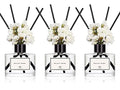WEALD TRIBE Real Flower Reed Diffuser Set of 3 for Bathroom Air Fresheners, Oil Defusers | Fresh Linen/Ocean/Eucalyptus & Mint Scent(1.7 fl oz Each Pack) Home Fragrance with 12 Stick | Shelf Decor