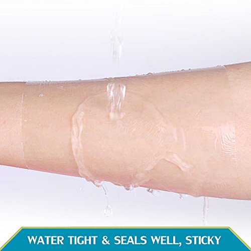 50 Pcs Chest Port Shower Cover Waterproof Adhesive Bandage Protector 4 x 4 Inch for Dialysis Catheter Chemo Hemodialysis Transparent Patch Surgery Wound Incision Water Barrier Stretch Dressing - size: 4 x 4 Inch (Pack of 50)