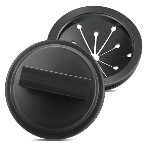 3 Inch Garbage Disposal Splash Guard with Garbage Disposal Cover for Sink, Rubber Garbage Disposal Drain Cover and Food Waste Disposal Splash Guard for Whirlaway, Waste King, and GE Models - color: Black 1+1
