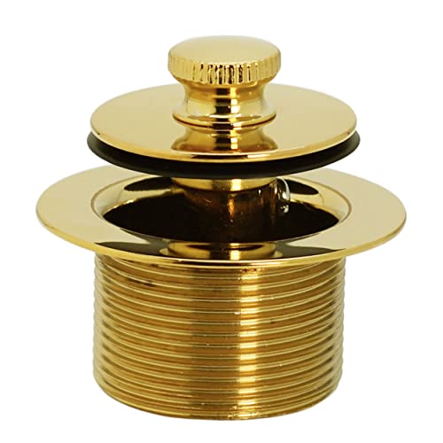 Westbrass D3324-01 1-1/2" NPSM Pull & Drain Bathtub Plug, Coarse Thread, Polished Brass - color: Pvd Polished Brass