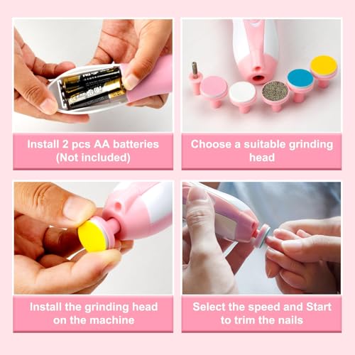 Qunlions life Baby Grooming Kit, Infant Safety Care Set with Hair Brush Comb Nail Clipper Nasal Aspirator,Baby Essentials Kit for Newborn Girls Boys, Pink-24- in-1 - style: Pink 24 in 1