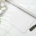 Stone Bath Mat Quick Dry, Diatomaceous Earth Bath Mat Non Slip Absorbent Floor Mat, Diatomite Stone Drying Mat for Bathroom Comes with Non-Slip Pad and Sandpaper (White, 24" x 15.5" x 0.4") - color: White