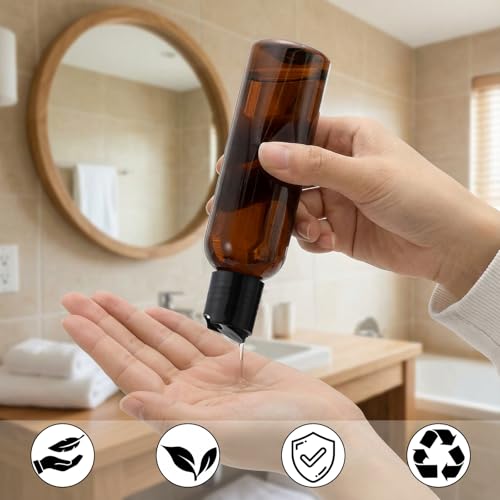 Bekith 30 Pack 4oz Travel Bottles for Toiletries, Small Plastic Squeeze Bottles with Flip Cap, Leakproof Empty Refillable Travel Size Containers For Shampoo, Lotions, Liquid Body Soap