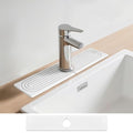 15.8"x3.9" Stone Faucet Mat for Kitchen Sink, Diatomite Quick Dry Kitchen Sink Splash Guard Water Absorbent Drying Mat, Drying Stone Sink Tray for Bathroom Counter, White