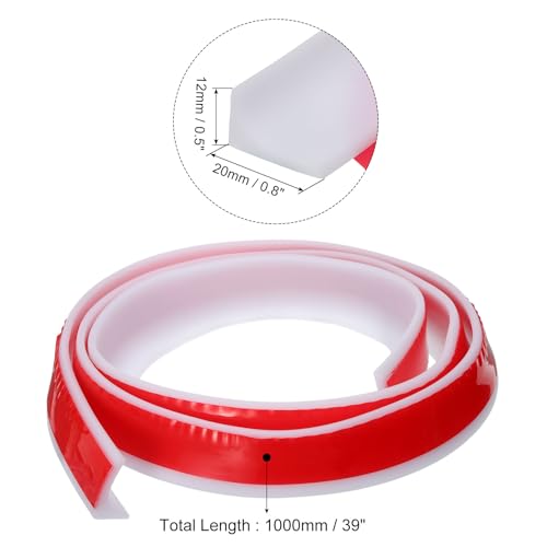 uxcell 39 Inch Collapsible Shower Barrier Stopper Water Splash Guard Blocker 39"Lx0.8"Wx0.5"H for Bathroom Kitchen Wet and Dry Separation, White - color: White, size: 39"Lx0.8"Wx0.5"H