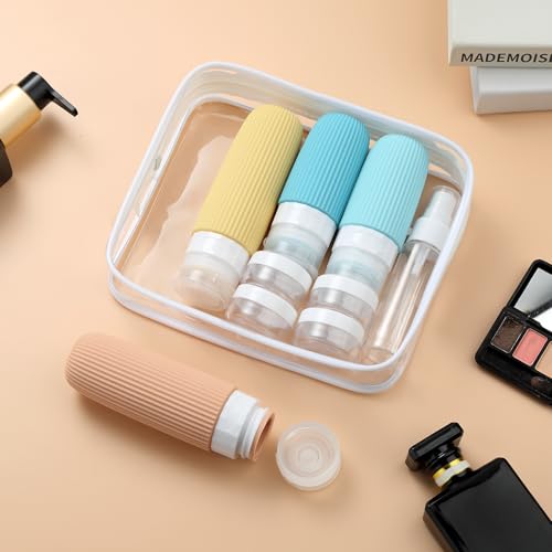 Mrsdry 16 Pack Travel Bottles Set, TSA Approved Leak Proof Silicone Squeezable Containers for Toiletries, Refillable Travel Accessories for Conditioner, Shampoo, Lotion & Body Wash Accessories - color: Yellow, size: Mudium