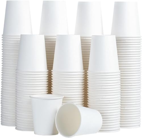 SIUQ 600 Pack 5 oz Paper Cups, Disposable Mini Bathroom Mouthwash Cups, Hot/Cold Drinking Cups, White Disposable Paper Cups for Bathroom, Home, Party, Office, Picnic, Travel - color: 600pack-5oz