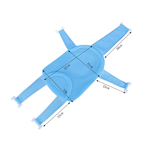 Baby Bath Seat Support Net Newborn Bath Cushion Pad Anti-Slip Infant Bathtub Sling Shower Mesh Mat Soft Bath Net Bath Pillow Adjustable Shower Pad for 0-18 Months Light Blue - color: light blue
