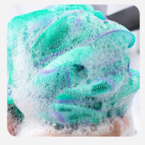 Loofah Sponge 75g/Piece, Exfoliating and Soothing Body, Soft Bath Puffs for Women and Men, Set of 4