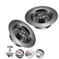 3 in 1 Kitchen Sink Drain Strainer & Pop Up Sink Stopper 2 Pack, Sink Strainer Anti-Clogging Kitchen Sink Basket, Odor-Free Water Catcher, Universal 3-1/2" Fit for US Standard Kitchens - color: Gunmetal Grey