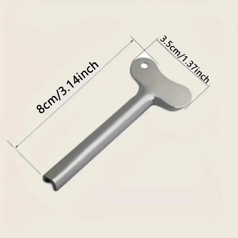 Stainless Steel Metal Paste Squeezer with Handle - Suitable for Toothpaste, Facial Cleanser, Hair dye, and All Types of Hair Key Pigment applicators, Bathroom Accessories