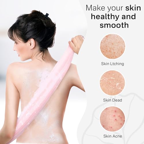 Yiclick Exfoliating Washcloth Towel- Exfoliating Body Scrubber Exfoliator, Back Scrubber for Shower Bath, Exfoliate Rags Wash Cloths, Loofah Lufa Sponge, Body Scrub & Exfoliation Women Men - color: Blue