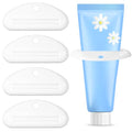 5PCS Toothpaste Squeezer, Plastic Toothpaste Tube Clip Dispenser for Bathroom Cream Cosmetics Paint(White)