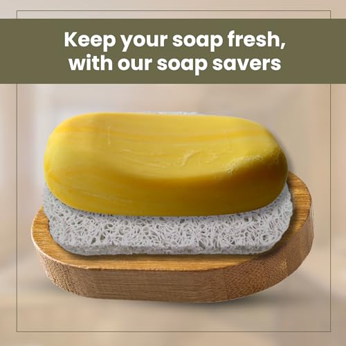 Gadgetime USA Soap Saver Pad - 6 Pack Soap Holder for Kitchen & Bathroom Use - Durable Non Slip Soap Dish, Shampoo Bar & Dish Soap - Large Size & Easy to Wash - Perfect for Travel - Self Draining