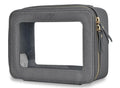 NGIL Clear Faux Leather Travel Toiletry Bag, Makeup Bag Organizer for Women, Clear Window & Gold Zipper Makeup Bag, Road Trip Essential, Skincare, Cruise Ship Essentials (Dark Silver) - color: Silver
