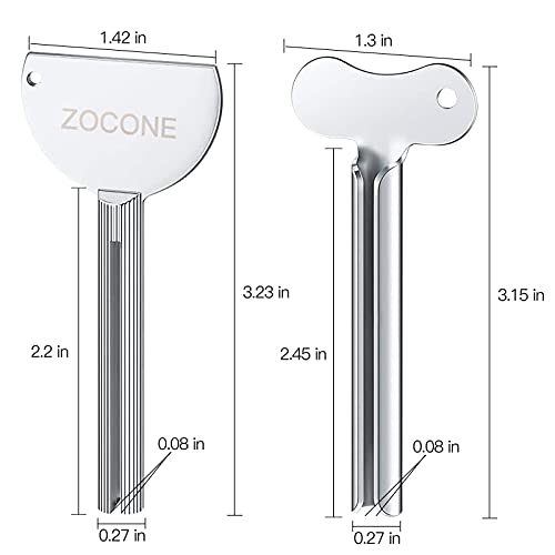 ZOCONE Toothpaste Squeezer, 12pcs Metal Tube Squeezer Key Stainless Steel Toothpaste Roller Tube Wringer for Paint, Cream, Cosmetic and Hair Dye(D) - color: D