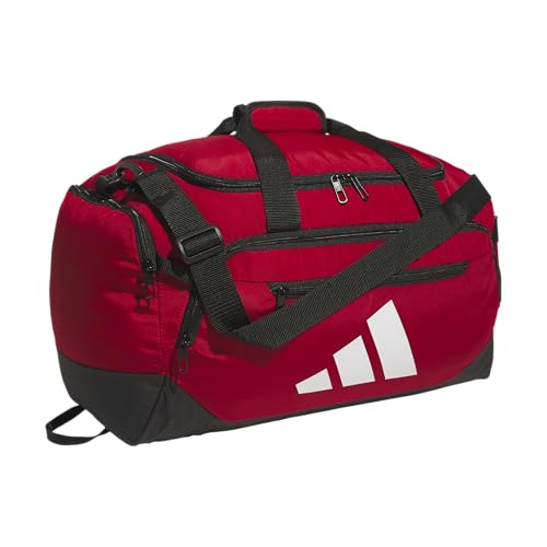 adidas Defender 5 Duffel Bag for Sports, Gym and Travel, Team Power Red 2/White, OSFA - color: Team Power Red 2/White, style: Small (42l)