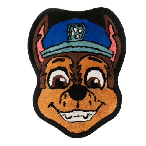 Paw Patrol Chase 100% Cotton Non Slip Plush Bathroom Mat Rug (Officially Licensed Product) By Franco - color: Paw Patrol