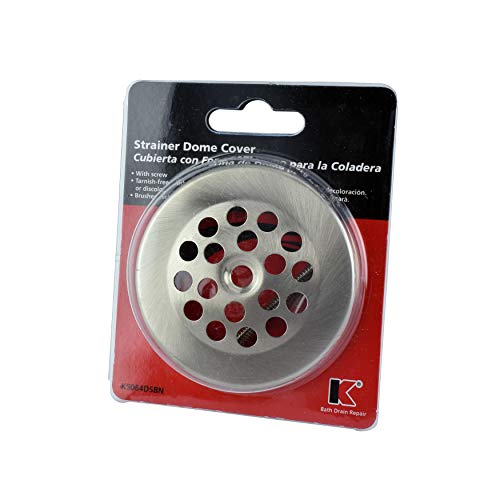 Keeney K5064DSBN Tarnish Free Bath Drain Strainer Dome Cover, Brushed Nickel