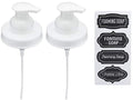Jarmazing Products Mason Jar Foaming Soap Dispenser Lids - Includes Waterproof Stickers! - White - 2 Pack - color: White, size: Pack of 2