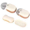 Tbestmax 2 Pack Travel Soap Case with Silicone Handle, Beige | Durable Hard PP Plastic, Leakproof Lid, Nonslip Grip, Compact , Durable, Fits Standard Bar Soap Sizes, Ideal For traveling - color: Offwhite