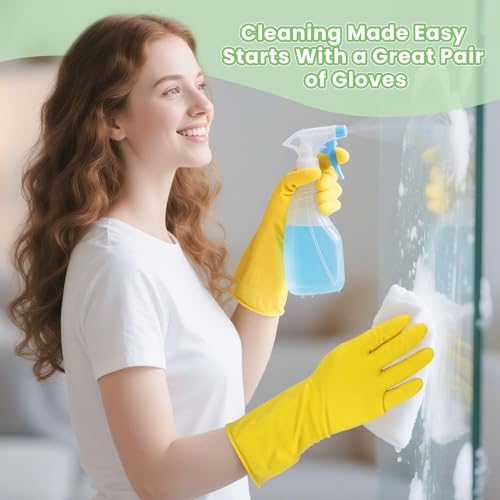 Jsocoah Cleaning Gloves for Dishwashing, 4/5 Pairs Reusable Kitchen Gloves for Wash, Household Cleaning Glove for Dishes Pet - color: Multicolor-5 Pairs