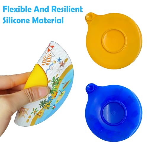 Silicone Bathtub Drain Stopper with Beach Scenery Print - Universal Tub Plug Cover, Beautiful Coral Reef Design - Ideal Gift for Kids, Tots, Babies (White) - color: White