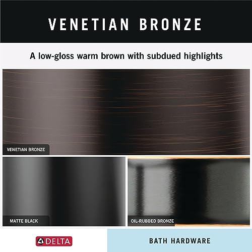 Delta Single Post Toilet Paper Holder | Venetian Bronze | Wall Mount | Cassidy Bathroom Accessories - color: Venetian Bronze