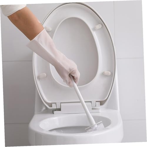 Kitchen Cleaning Gloves Waterproof Household Latex Plastic Steel Protective Gloves Anti-slip for Home and Toilet Use Size L 4 Pairs Set