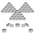 Sample Containers Sample Jars Lip Balm Containers Mini Jars with Lids 50Pk | Houseables Small, Empty, Makeup, Powder, Gloss Cosmetic Tiny Dab Wax Scrub Little Travel Plastic Silver 3 Gram - color: Silver, size: 50 Pack