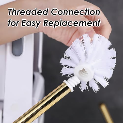 Toilet Brush and Holder Set - Toilet Bowl Brush and Holder with Sturdy Bristles Bathroom Accessories Toilet Cleaner Brush for Bathroom (Black) - color: Black