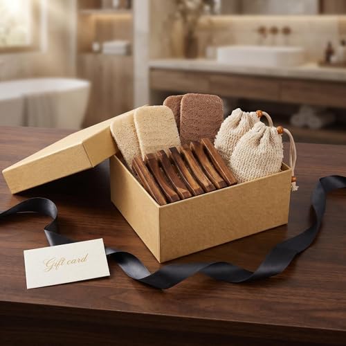 Soap Saver Set 72Pcs Including Wooden Dish Exfoliating Bag Saver Pads Bulk with Self-Drain for Shower Bath Home Toilet Kitchen Hotel Restaurant (72)
