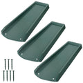 plusgutter Rain Gutter Downspout Splash Block, Gutter Downspout Extensions for Water Drainage, 24" Gutter Splash Guards Downspout Extender, Fixable Down spout Drain Trays with PE Nails(3 Pack, Green) - color: Green