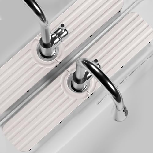 Water Absorbing Stone Kitchen Sink Mat, Faucet Splash Guard for Bathroom Counter - color: 19.7" x 3.9" White C