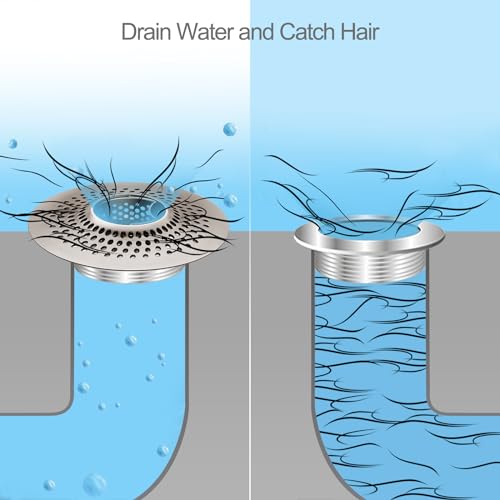 LEKEYE Shower Drain Hair Catcher/Bathroom Drain Cover/Bathtub Drain Strainer/Shower Stall Drain Protector(Brushed Nickel) - color: Brushed Nickel