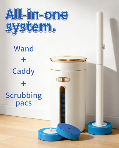 Disposable Toilet Cleaning System, Toilet Bowl Cleaner Wand and 8 Refills, Toilet Brush and Holder Set(Wall Mounted), Bathroom and Toilet Cleaning Scrubber Kit - color: Toilet Brush and Holder Set (8 Refills)