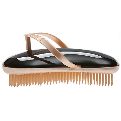 B121 Shower Head Brush/Exfoliator Shampoo Brush/Head Massager Scalp Stress Relax Shower Brush/Scalp Scrub Hair Brush Massager/Hair Massager for Hair Growth/Scalp Dandruff Brush Small Hair Brush - color: Gold Licorice