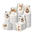 RUSPEPA 2 oz Bathroom Cups, Kids Disposable Paper Cups - 100 Pack Set Lovely Animals Design Printed - Mini Mouthwash Rinse Paper Cups for Home, Bathroom, Picnic, Party, and Events - color: Lovely Animal, size: 2oz