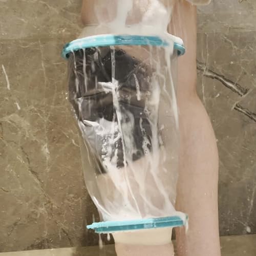 Cast Covers for Shower Leg, Waterproof Cast Cover for Showering, Knee Surgery Recovery Equipment, Waterproof Knee Brace, Knee (Diameter - 7.9") - color: Knee, style: Reinforced Green