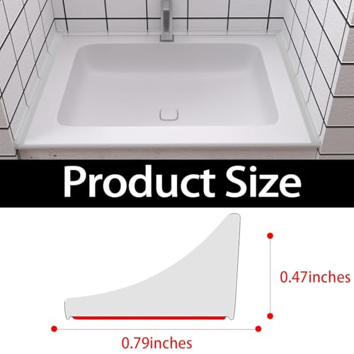 New Collapsible Shower Threshold Water Dam, Self Adhesive Silicone Waterproof Barrier Bathroom and Kitchen Water Strip Dam Shower Guard for Dry and Wet Separation Caulk Seal Strip Edge Trim(TM) - color: Transparent, style: 98Inch
