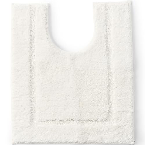 Lands' End Non Skid Bath Rug Ivory Rug- Contour - color: Ivory, size: 1'11" x 1'8" (U-Shape)