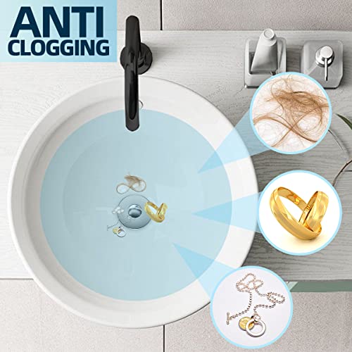 Universal 2 in 1 Bathroom Sink Stopper, Pop Up Bathroom Sink Drain Strainer with Anti-Clogging Filter Basket, Bathroom Drain Stopper Sink Plug for 1.06"-1.65" Basin Drain Holes - color: Chrome Silver