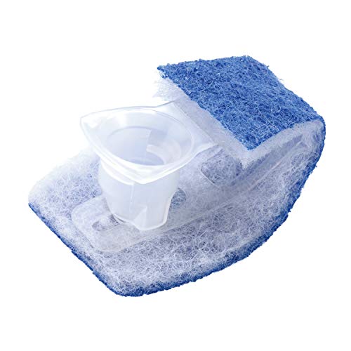Scotch-Brite Disposable Toilet Scrubber Starter Kit, Disposable Refills with Built-in Bleach Alternative, Includes 1 Handle, Storage Caddy and 5 Refills