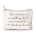She Over Came Everything That Was Sent To Destroy Her Makeup Bag Women Empowerment Gift To Girl Boss Strong Women Female Empowerment Gift - color: She overcame